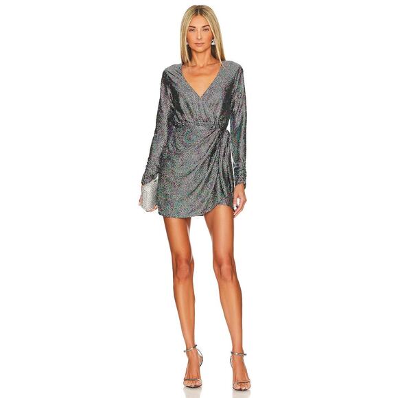 Show Me Your Mumu Kimora Mini Dress XS Iridescent Sparkle Shimmer Holiday NYE - Picture 1 of 14